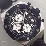Swiss 3126 Audemars Piguet Clone Watch SS Black Rubber Band